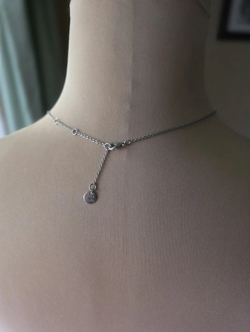 Lucky Charm Choker Necklace Pura Vida Silver Minimalist Dainty Letter 16